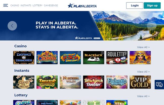 PlayAlberta.ca Home Page