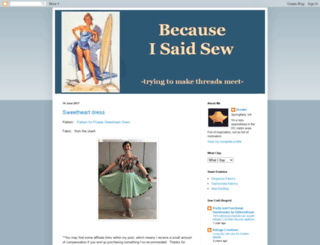 becauseisaidsew.blogspot.com screenshot