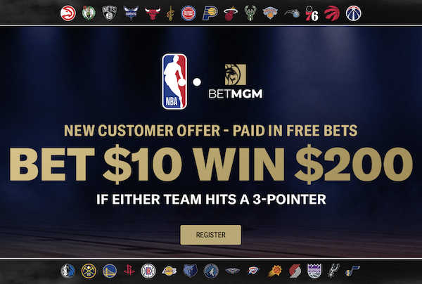 Bet $10 Win $200 BetMGM NBA Offer