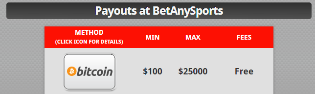 BetAnySports Payouts