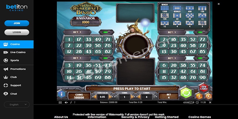 Betiton Casino: Viking Runecraft Bingo