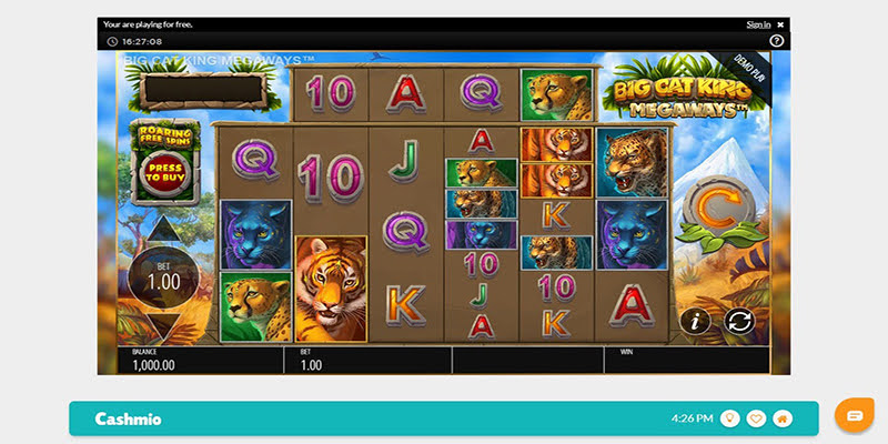 Cashmio Casino: Big Cat King Megaways