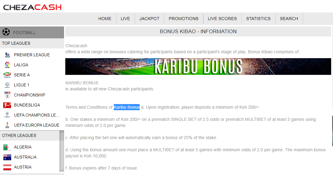 Karibu Bonus