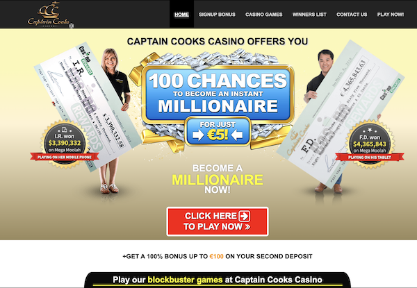 Captain Cooks Casino Review CA
