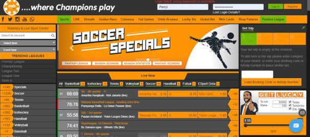 merrybet soccer specials homepage