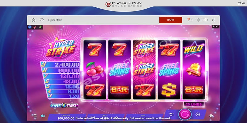 Platinum Play Casino: Hyper Stike
