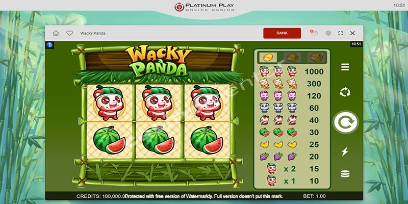 Platinum Play Casino: Wacky Panda