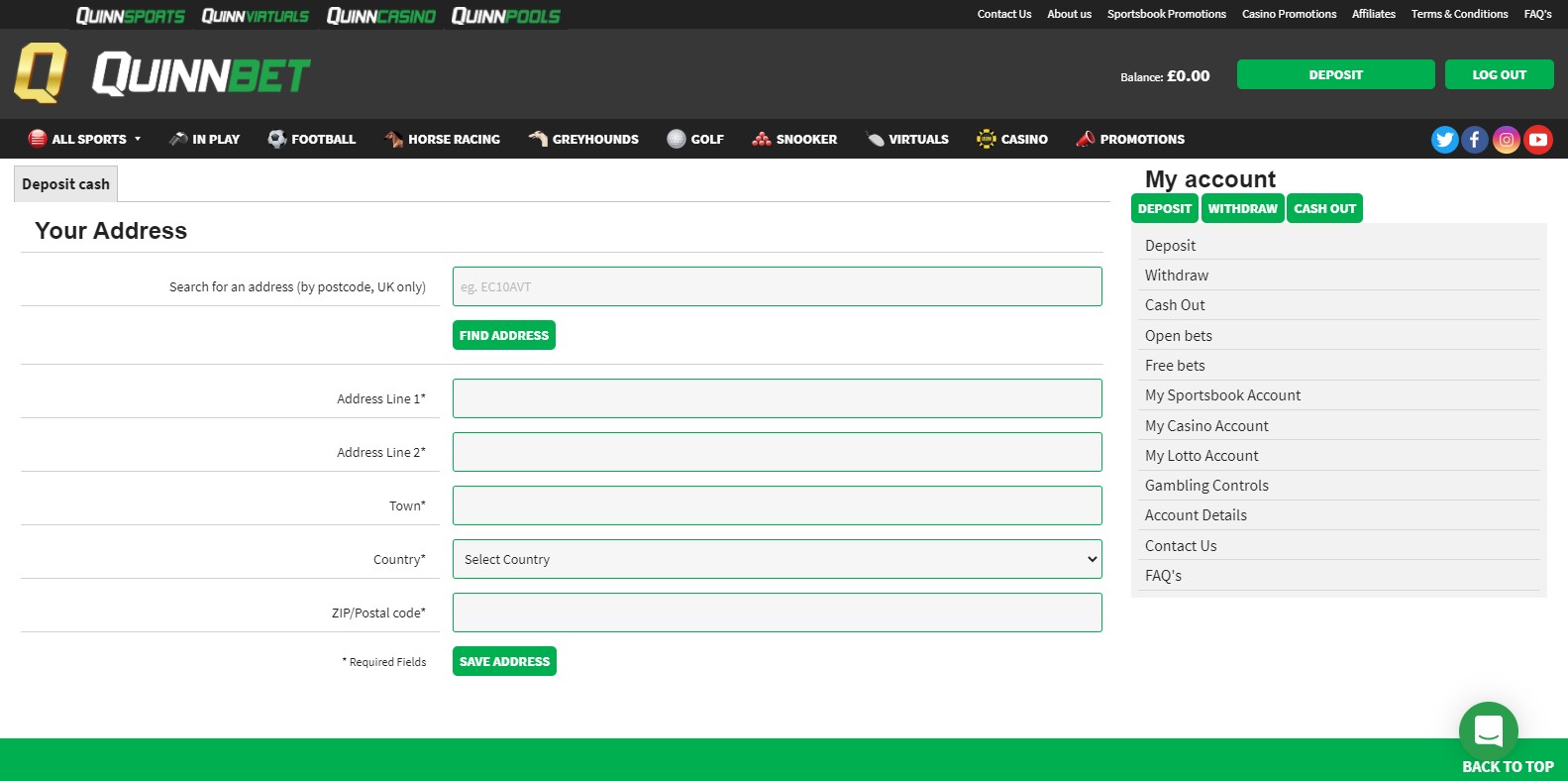 Quinnbet Review Step 2