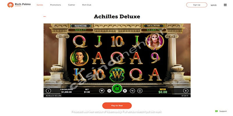 Rich Palms Casino: Achilles Deluxe