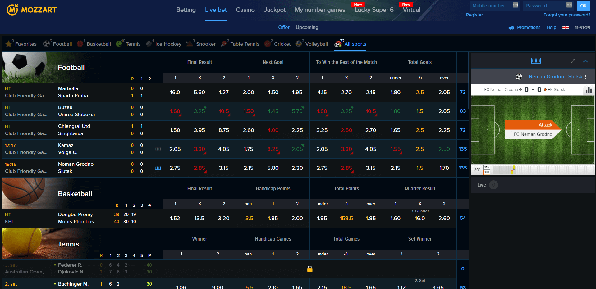 mozzartbet in-play