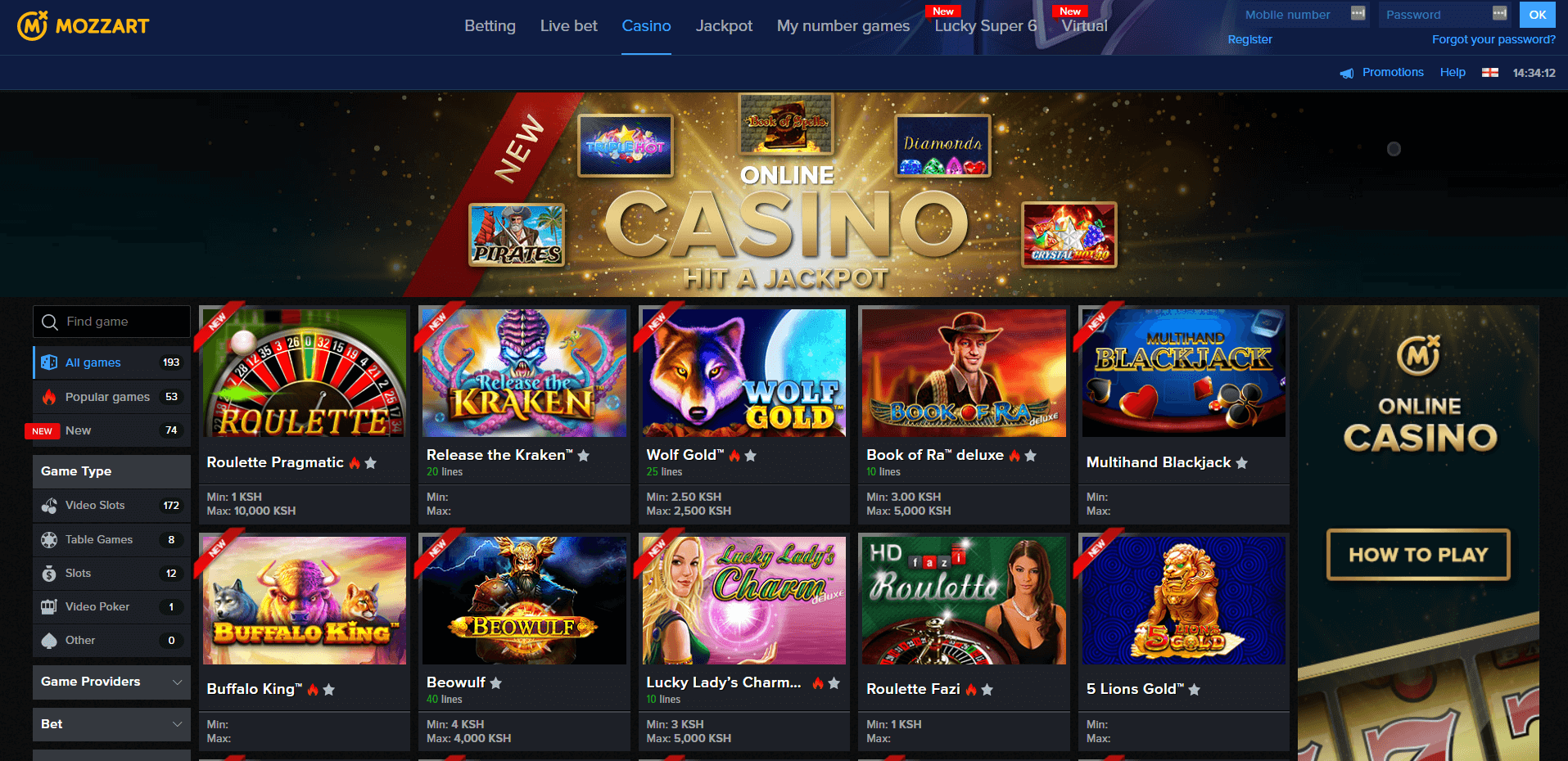 mozzartbet casino homepage