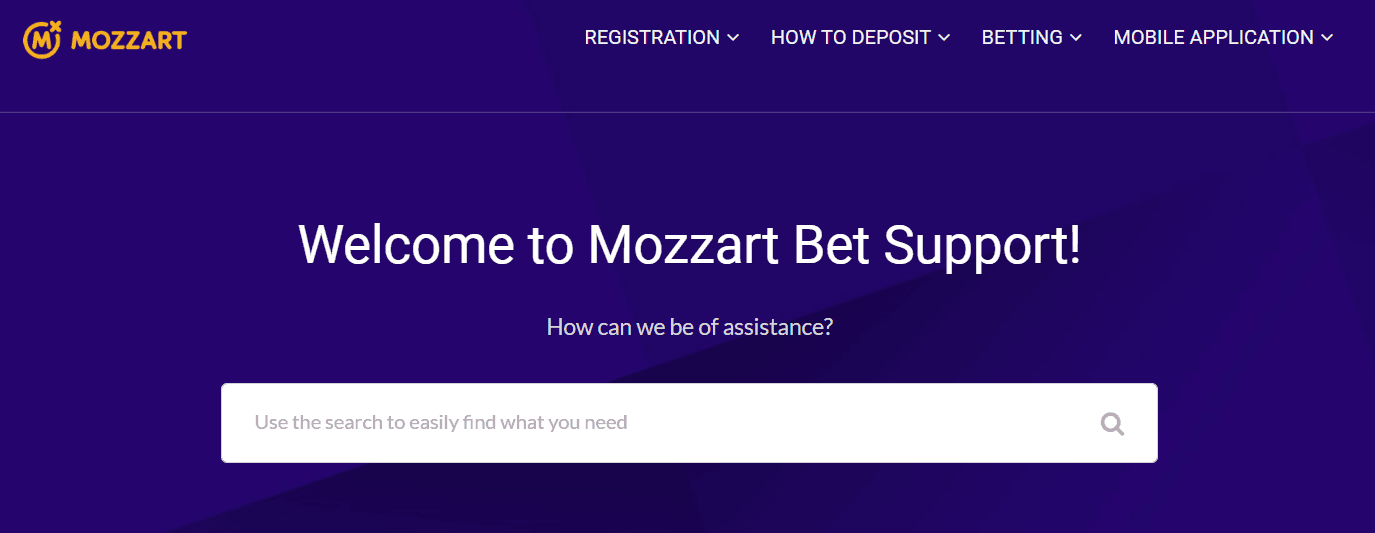 mozzartbet help section