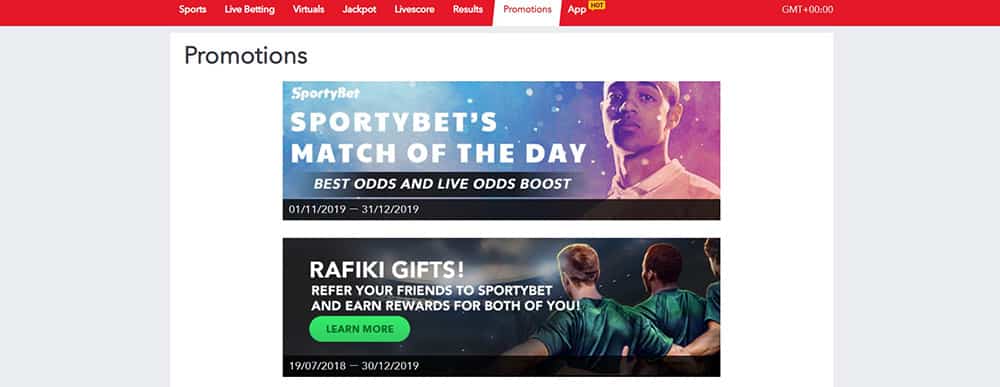 Sportsbook Promotions at Sporty Bet 