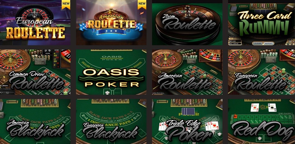 Vegas Rush Casino Table Games