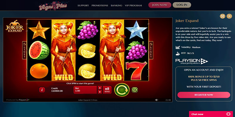 VegasPlus Casino: Joker Expand