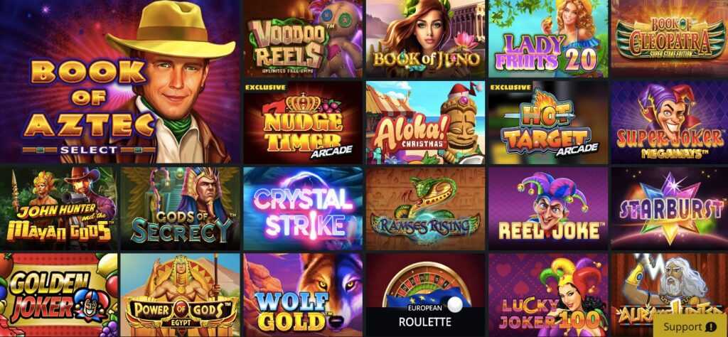 selection of the most popular slot games at whamoo casino