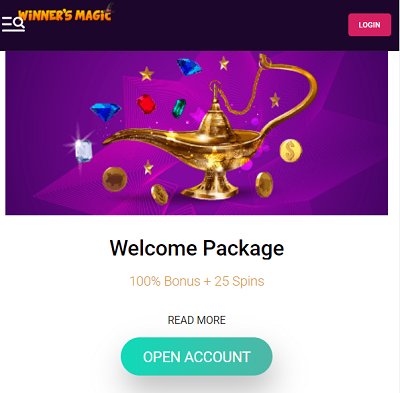 winners magic casino welcome bonus